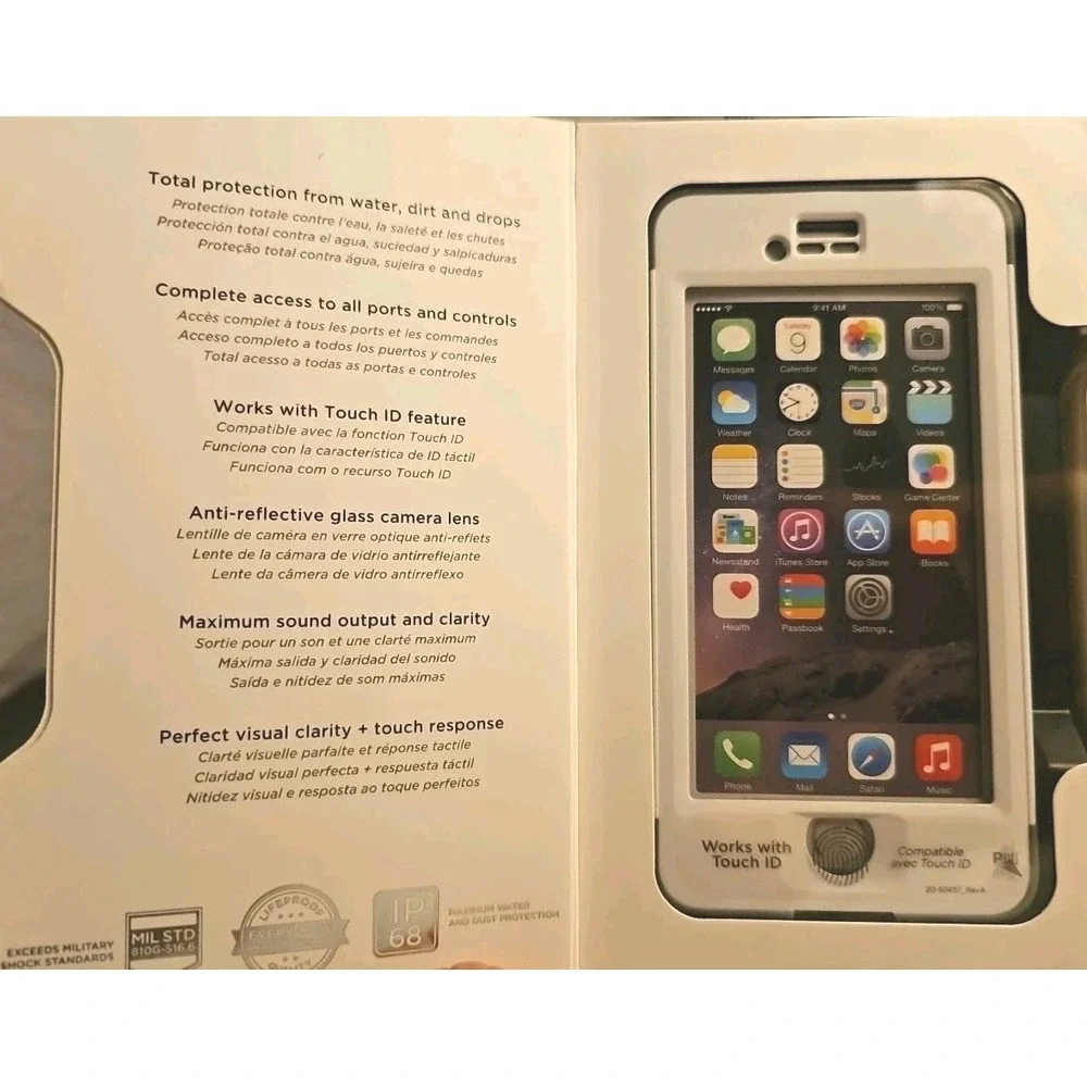Lifeproof NÜÜD Screenless Technology,Waterproof Case for iPhone 6 White 77-51110